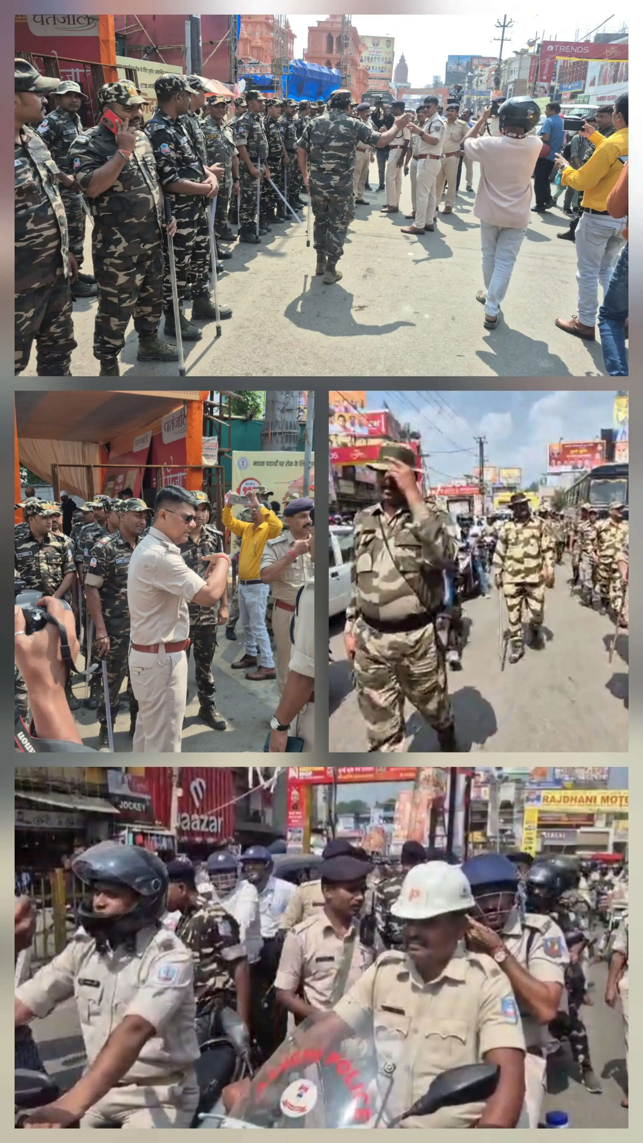 दुर्गा पूजा को लेकर रांची पुलिस सतर्क, मेन रोड पर निकाला फ्लैग मार्च