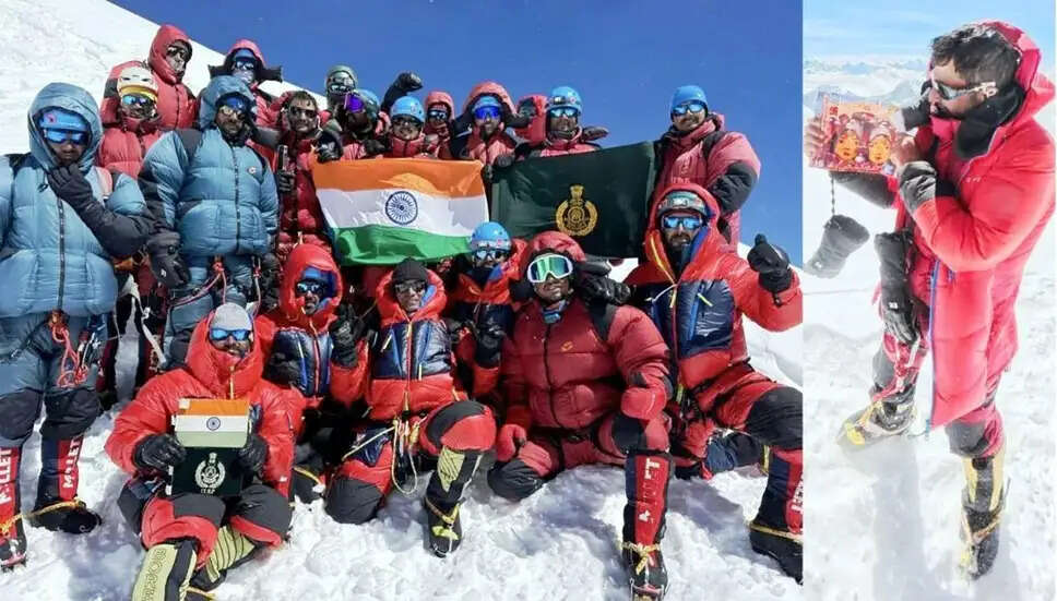 माउंट अबी गामिन पर आईटीबीपी के 23 पर्वतारोहियों ने फहराया तिरंगा