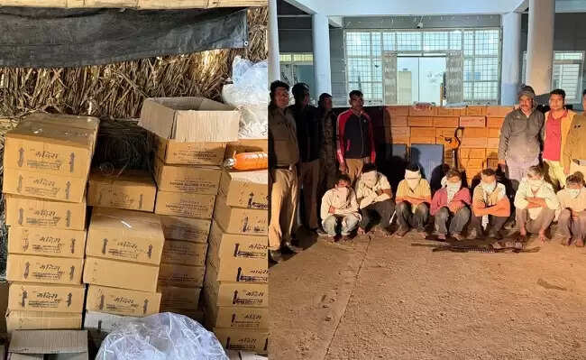 मुरैनाः आसन नदी के किनारे जंगल में अवैध फैक्ट्री में बनाई जा रही थी नकली शराब, 7 गिरफ्तार