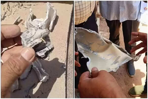 शिवपुरी के पिछोर में आसमान से गिरी वस्तु से मकान के दो कमरे गिरे, आठ फीट गहरा गड्ढा हुआ