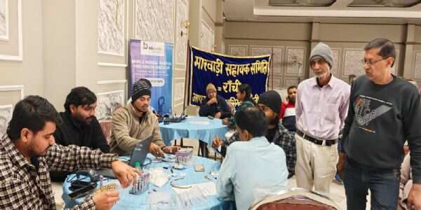मारवाड़ी सहायक समिति ने लगाया निःशुल्क स्वास्थ्य शिविर