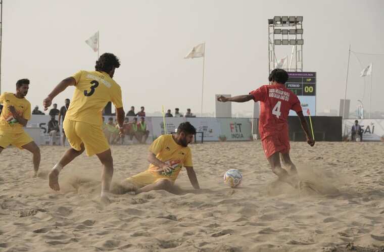 केआईबीजी 2026: दादरा एवं नगर हवेली और दमन एवं दीव ने बीच सॉकर में हिमाचल प्रदेश को हराया