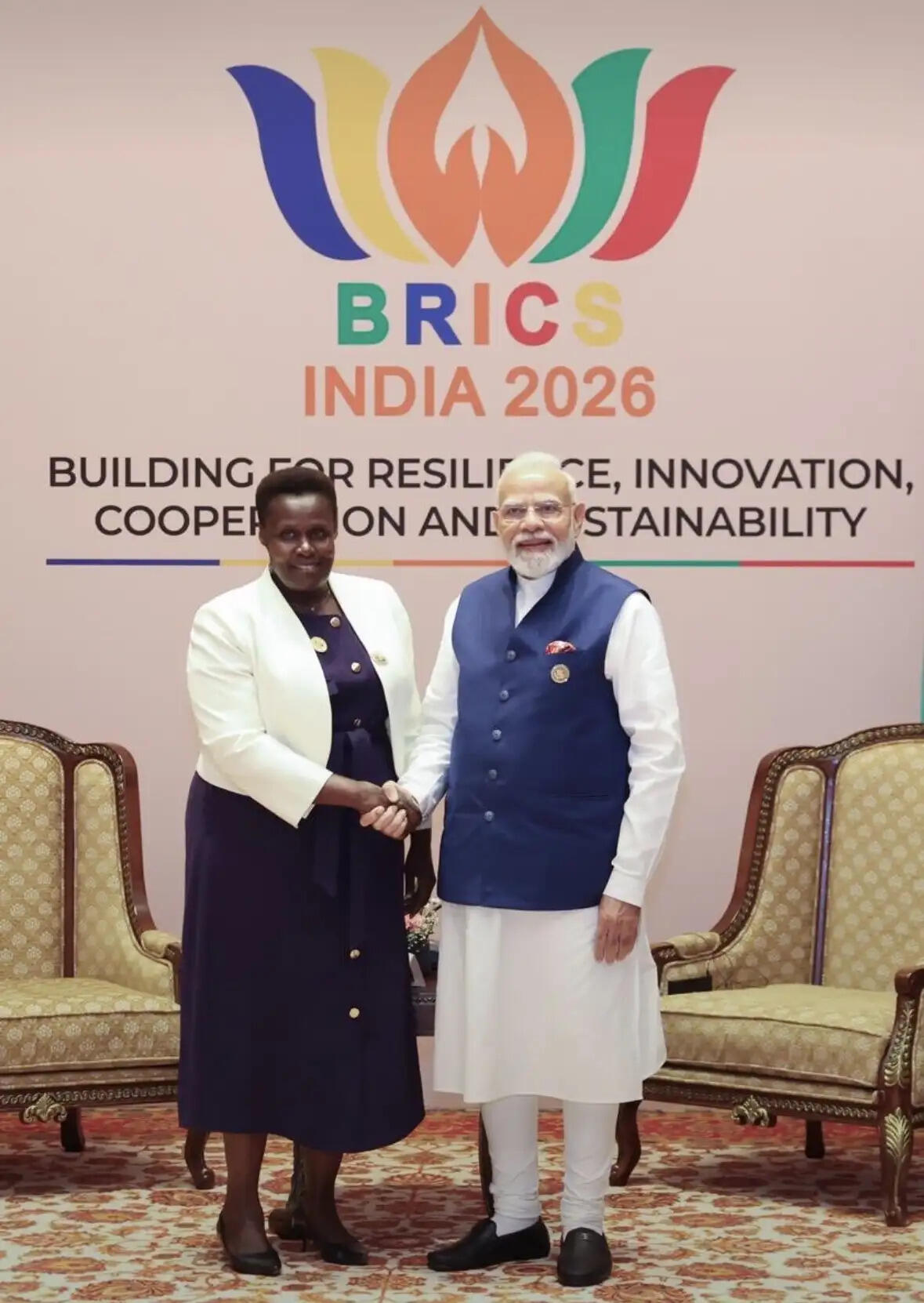 प्रधानमंत्री मोदी की युगांडा की उपराष्ट्रपति से द्विपक्षीय वार्ता, ग्लोबल साउथ की आवाज मजबूत करने पर बल