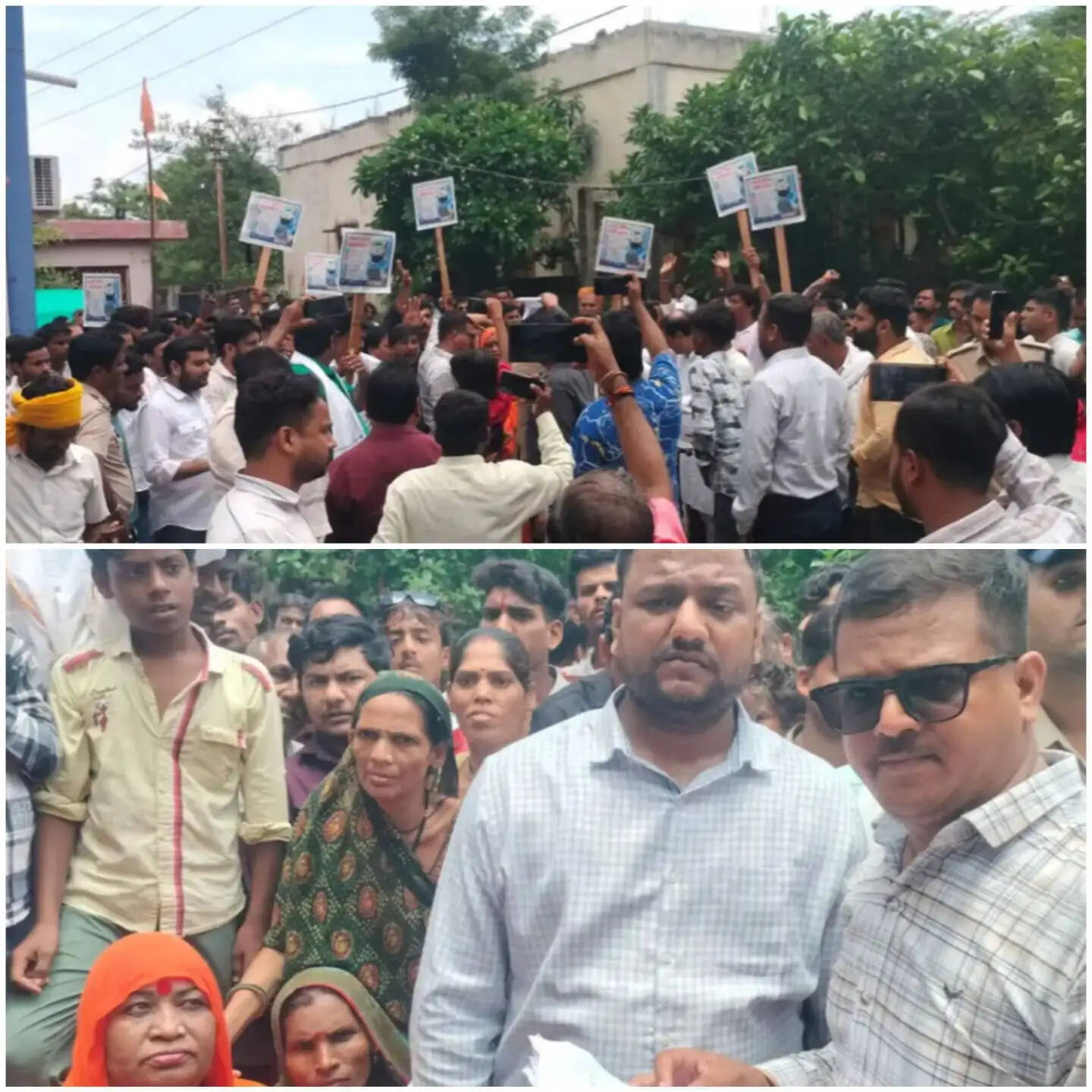 राजगढ़ःस्मार्ट मीटर और बढ़े बिजली बिलों पर बवाल, करणी सेना-कांग्रेस ने किया एमपीईबी कार्यालय का घेराव