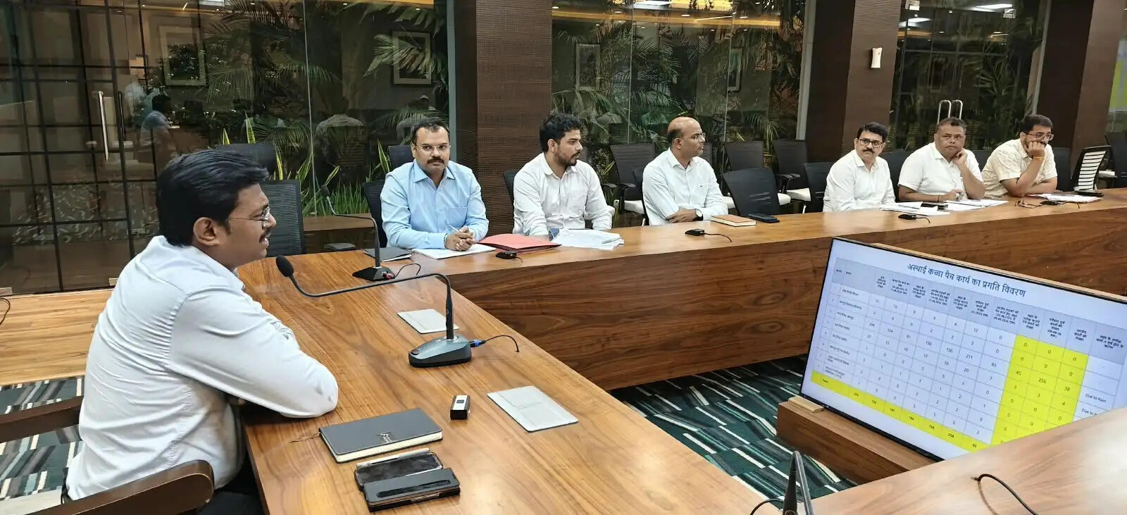 सितंबर के अंत तक नगर की सभी सड़कें हाें दुरुस्त : के. विजयेंद्र पांडियन