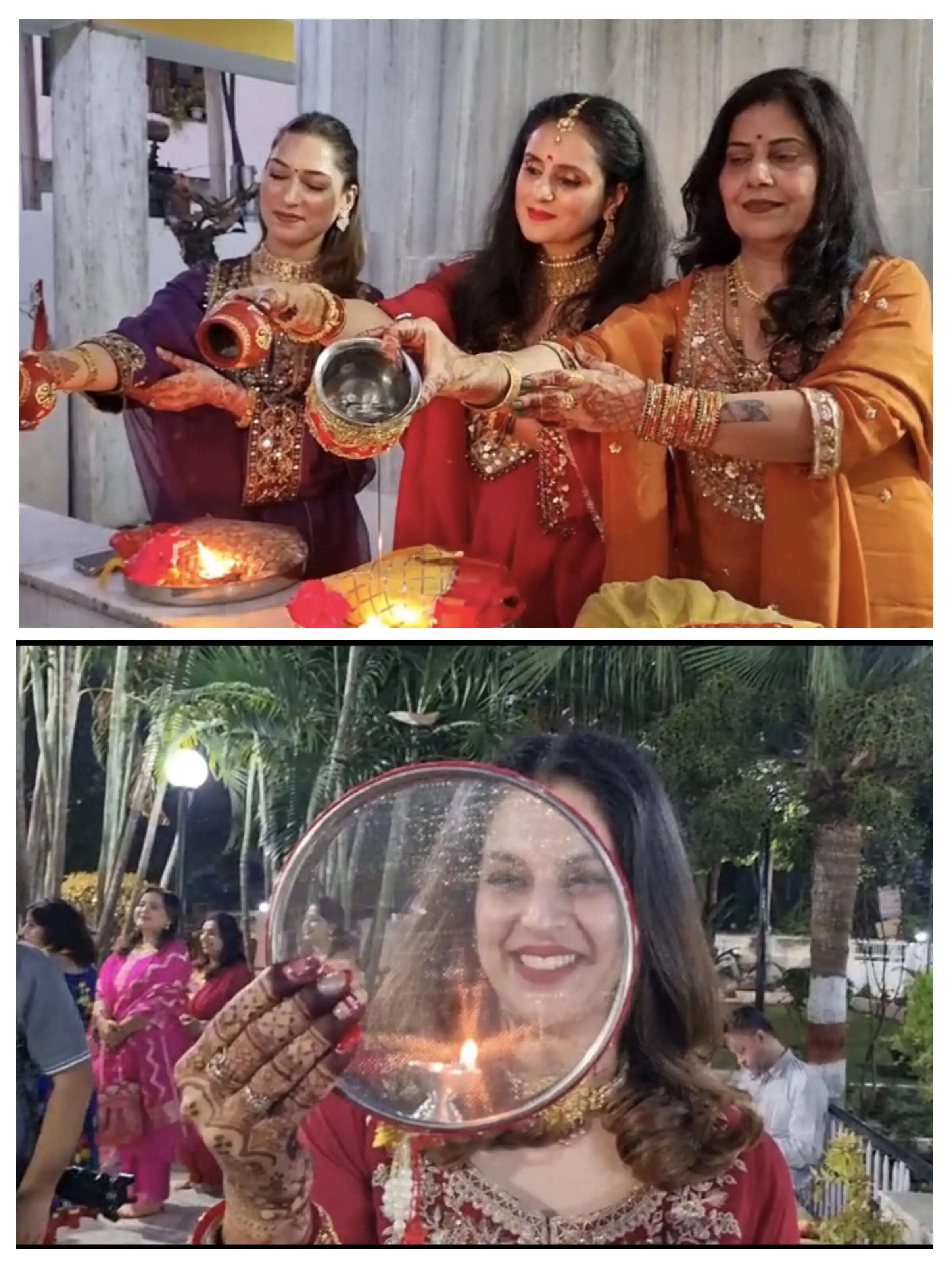चांद के दीदार के साथ खुला करवा चाैथ का व्रत, सुहागिनों ने मांगी पति की लंबी उम्र की दुआ