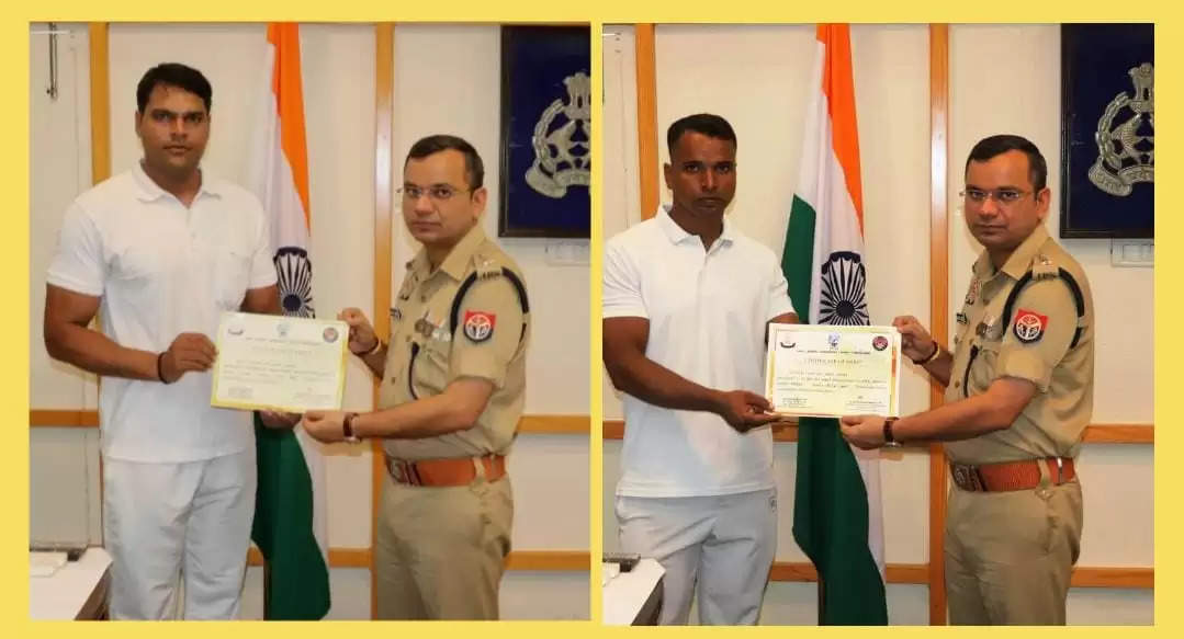 मुरादाबाद पुलिस के मुख्य आरक्षी मनोज कुमार ने रजत व आरक्षी अमित ने जीता कांस्य पदक