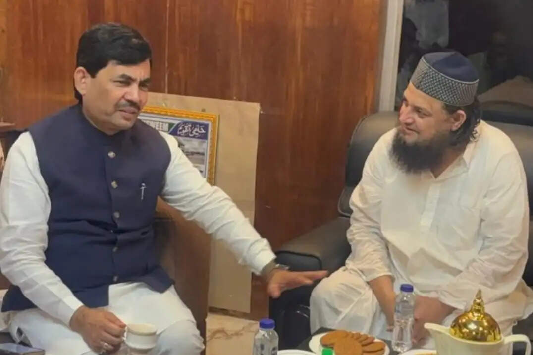 खानकाह पीर दमड़िया शाह में पूर्व केंद्रीय मंत्री शाहनवाज़ हुसैन की शिष्टाचार भेंट