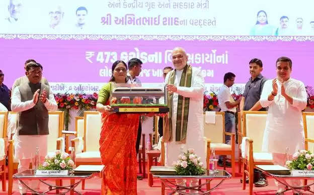 Union Minister Amit Shah presented development works worth Rs 473 crore to Gandhinagar.