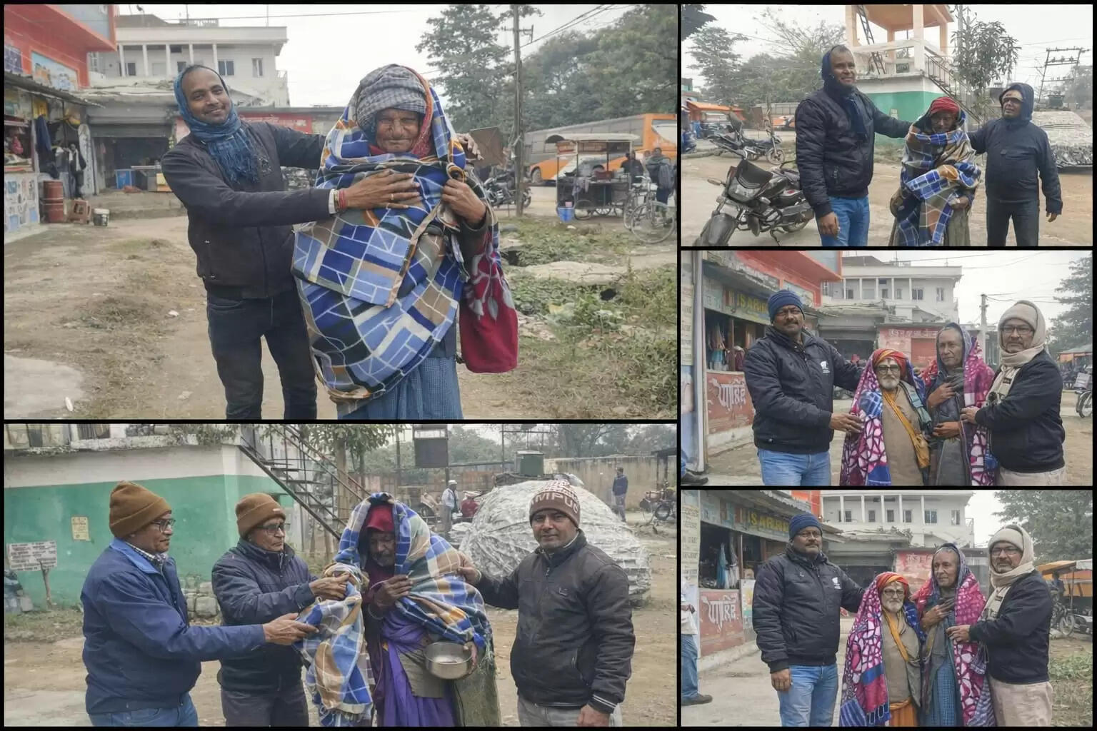 सुगौली में पत्रकारो ने जरूरतमंदो के बीच किया कंबल वितरण