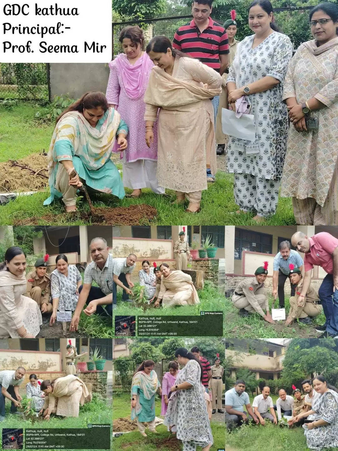 सरकारी डिग्री कॉलेज कठुआ में वृक्षारोपण अभियान आयोजित