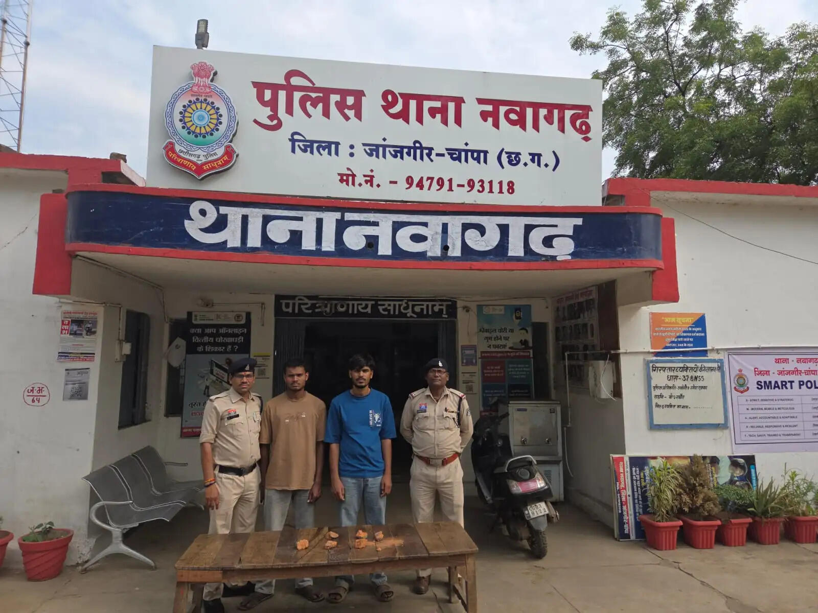 जांजगीर-चांपा : होली के दौरान पुलिस पर पथराव करने वाले फरार दो आरोपित गिरफ्तार