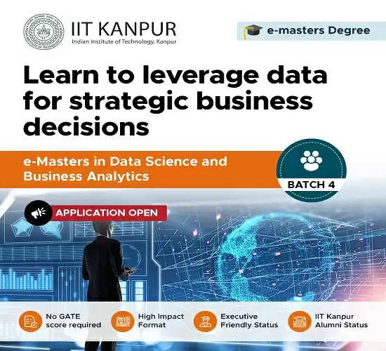 डेटा साइंस और बिजनेस एनालिटिक्स में ई-मास्टर्स डिग्री के लिए 30 अप्रैल तक करें आवेदन