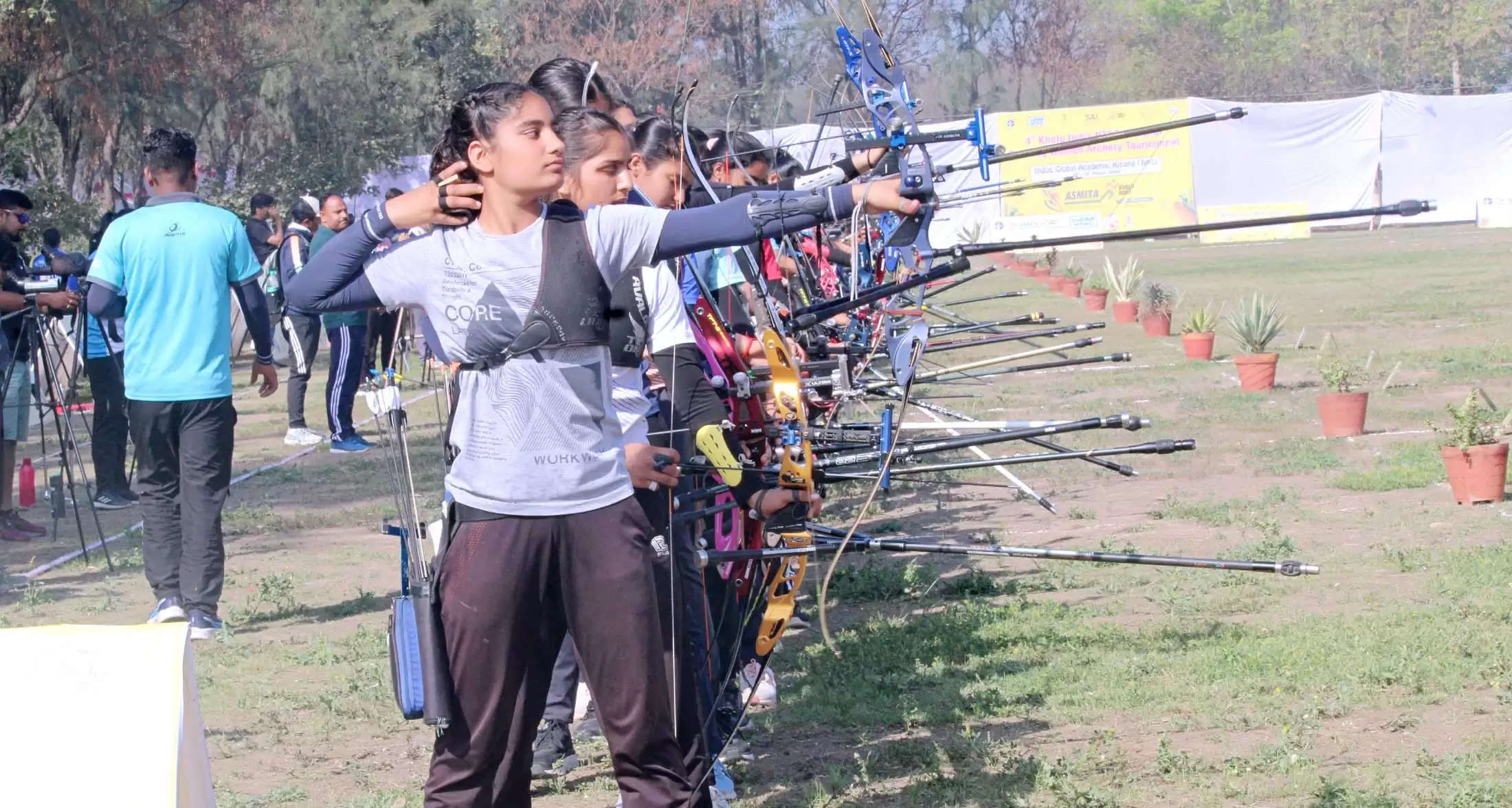 जींद: इंडस अकेडमी में चौथी खेलो इंडिया एनटीपीसी रैंकिंग महिला तीरंदाजी प्रतियोगिता शुरू