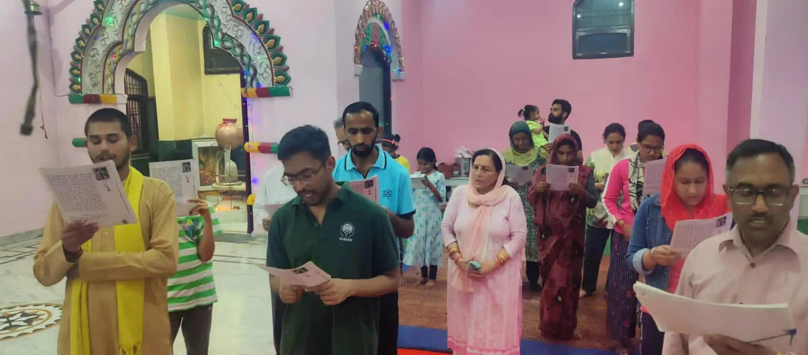 श्री राम स्तुति और हनुमान चालीसा के सामूहिक पाठ का आयोजन