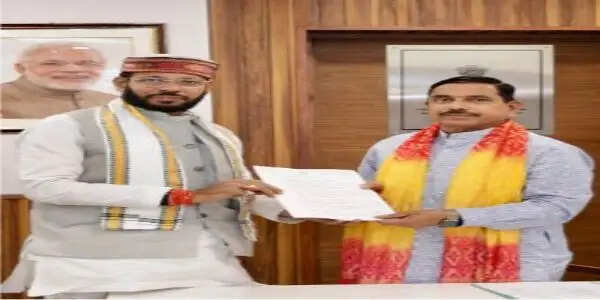 केन्द्रीय मंत्री प्रहलाद जोशी से मिले मनोज कुमार पाण्डेय