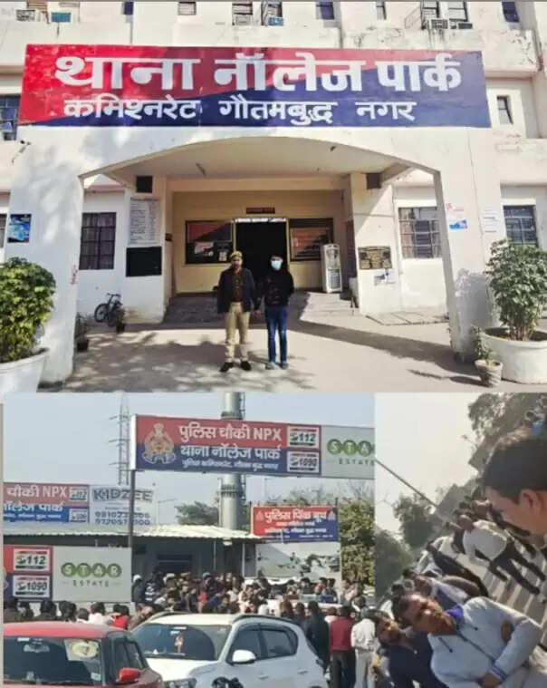 सड़क हादसे में दो सगे भाइयों की मौत, परिजनों ने किया पुलिस चौकी पर जमकर हंगामा