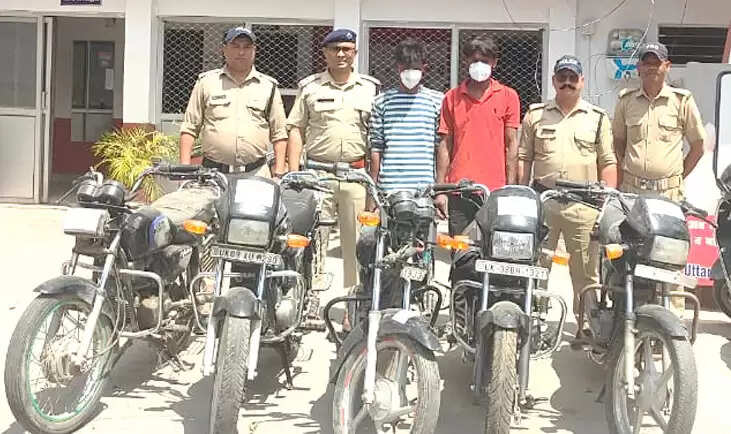 हरिद्वार पुलिस का अपराध पर प्रहार, पांच चोरी की बाइक बरामद