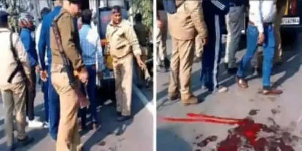 पुलिस की वैन से टकराकर युवक की मौत