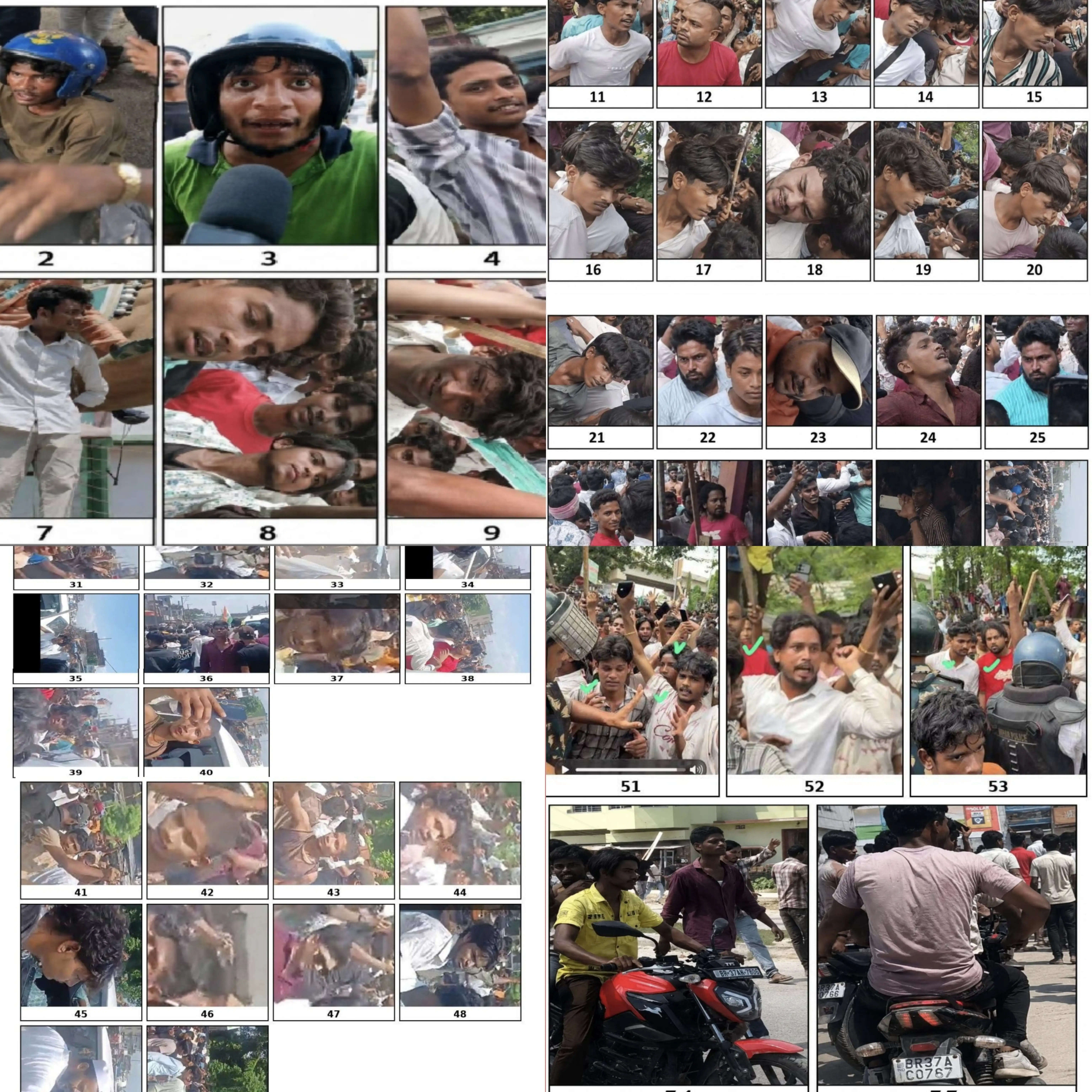 हिंसक प्रदर्शन के आरोपितों पर शिकंजा, पुलिस ने जारी की 55 संदिग्धों की तस्वीरें