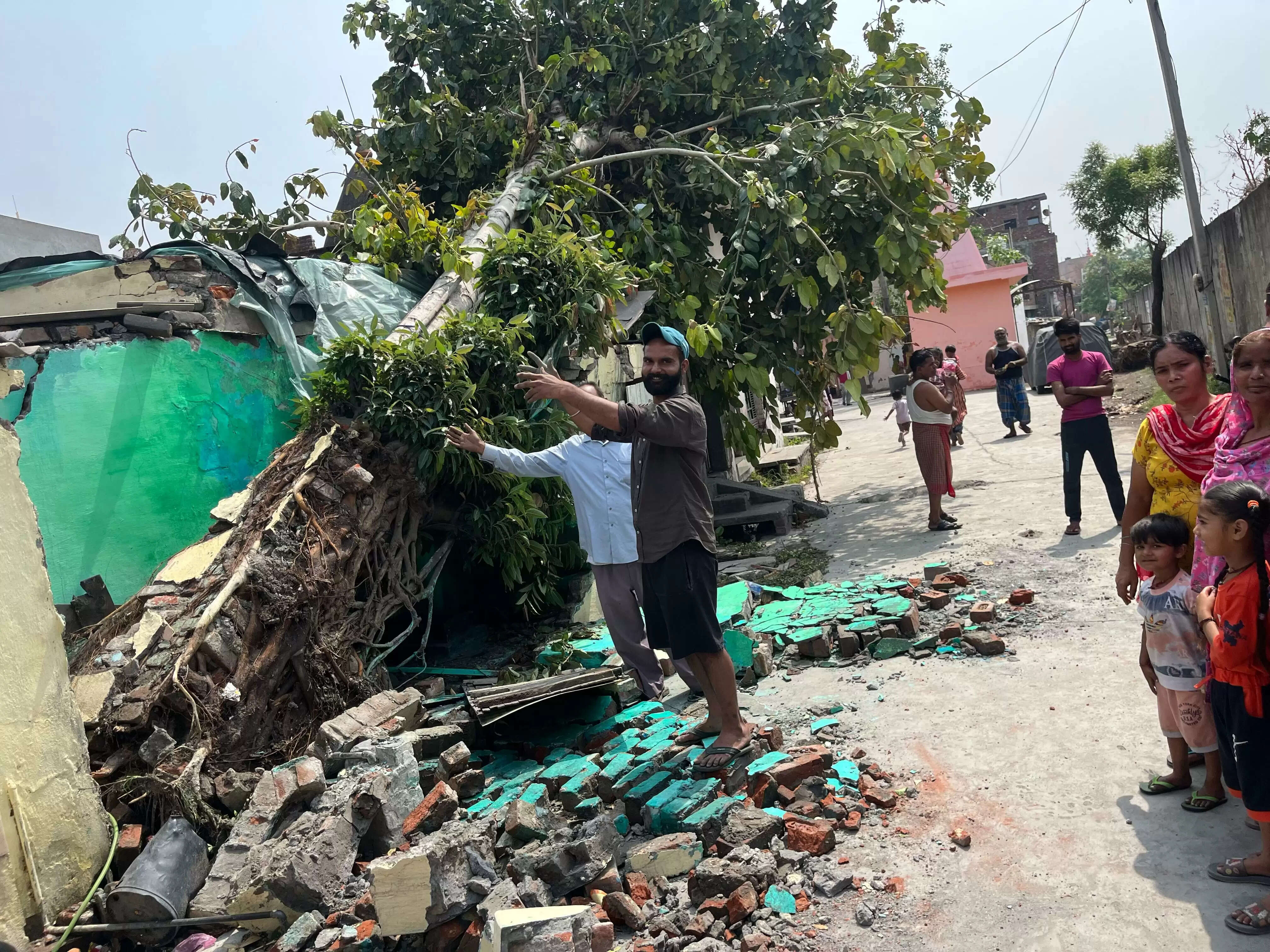 यमुनानगर: आंधी तूफान से कई घरों को हुआ भारी नुकसान