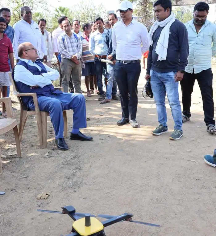 बीजापुर : स्वामित्व योजना अंतर्गत भोपालपटनम के रूद्रारम में हुआ ड्रोन सर्वे