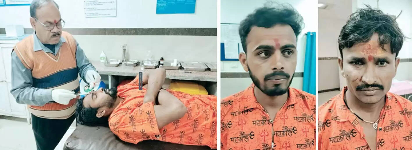 देवास रोड पर डंपर ने कार को टक्कर मारी, महाराष्ट्र के श्रद्धालु घायल