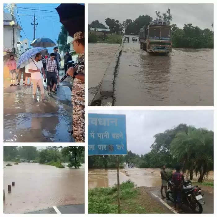 बस्तर संभाग में जारी अनवरत वर्षा से नदी-नाले उफान पर, कई इलाकाें से संपर्क टूटा