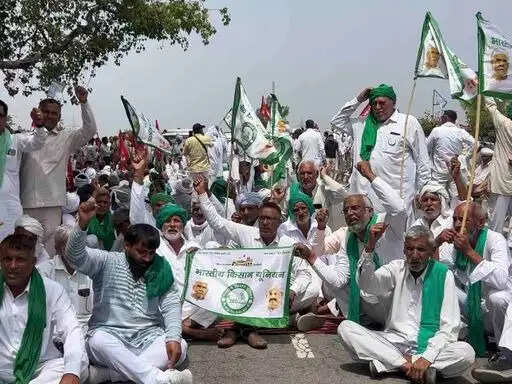 जींद : किसानों ने नए नियमों के विरोध में चार घंटे तक लगाया जाम