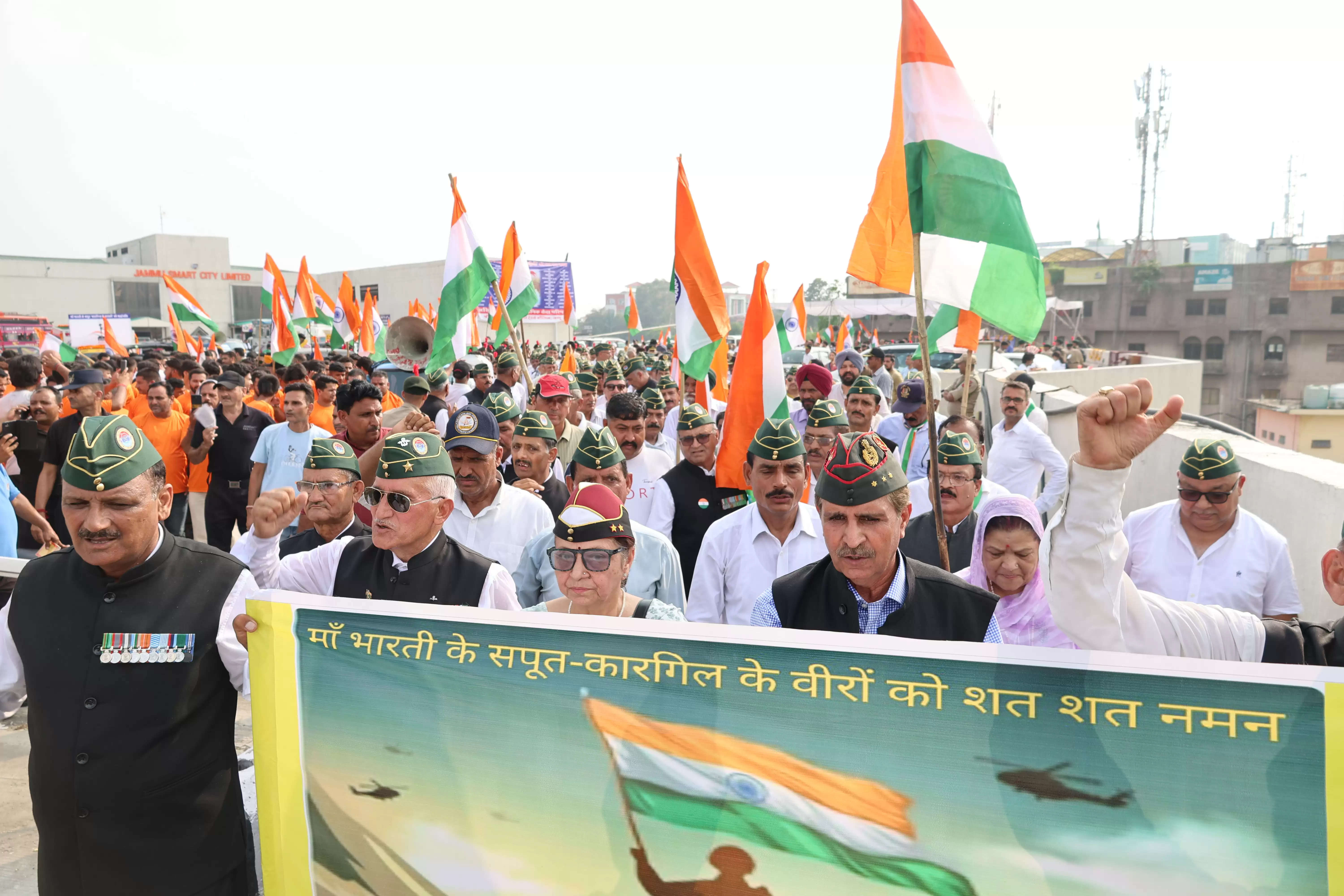 कारगिल विजय दिवस की 25वीं वर्षगांठ के उपलक्ष्य में भव्य कारगिल शौर्य यात्रा आयोजित