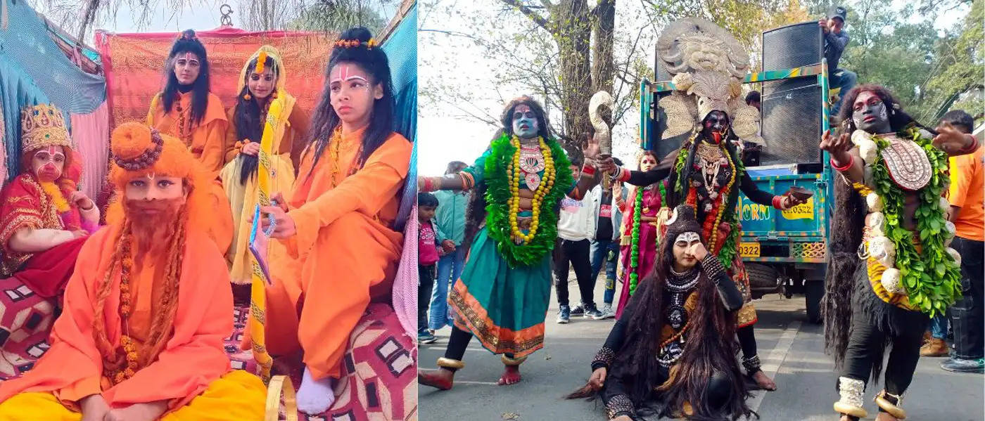 (Dharm Astha) वाल्मीकि प्रकट दिवस पर निकली भव्य शोभायात्रा, आरएसएस ने की पुष्पवर्षा