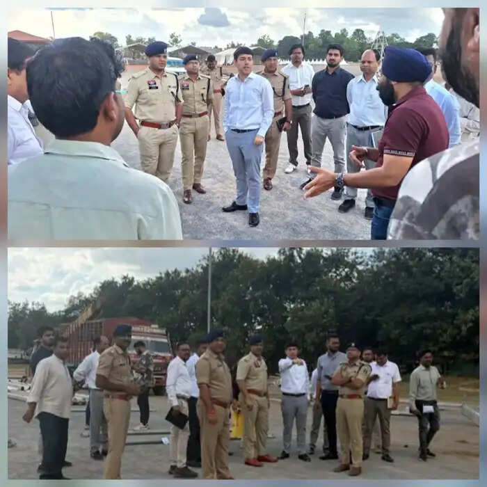 राष्ट्रपति के जगदलपुर प्रवास काे लेकर प्रशासन ने कार्यक्रम स्थल का किया निरीक्षण