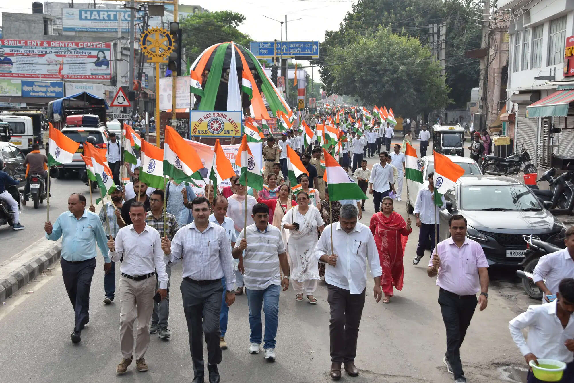 कैथल: हर घर तिरंगा अभियान के तहत निकाली तिरंगा यात्रा