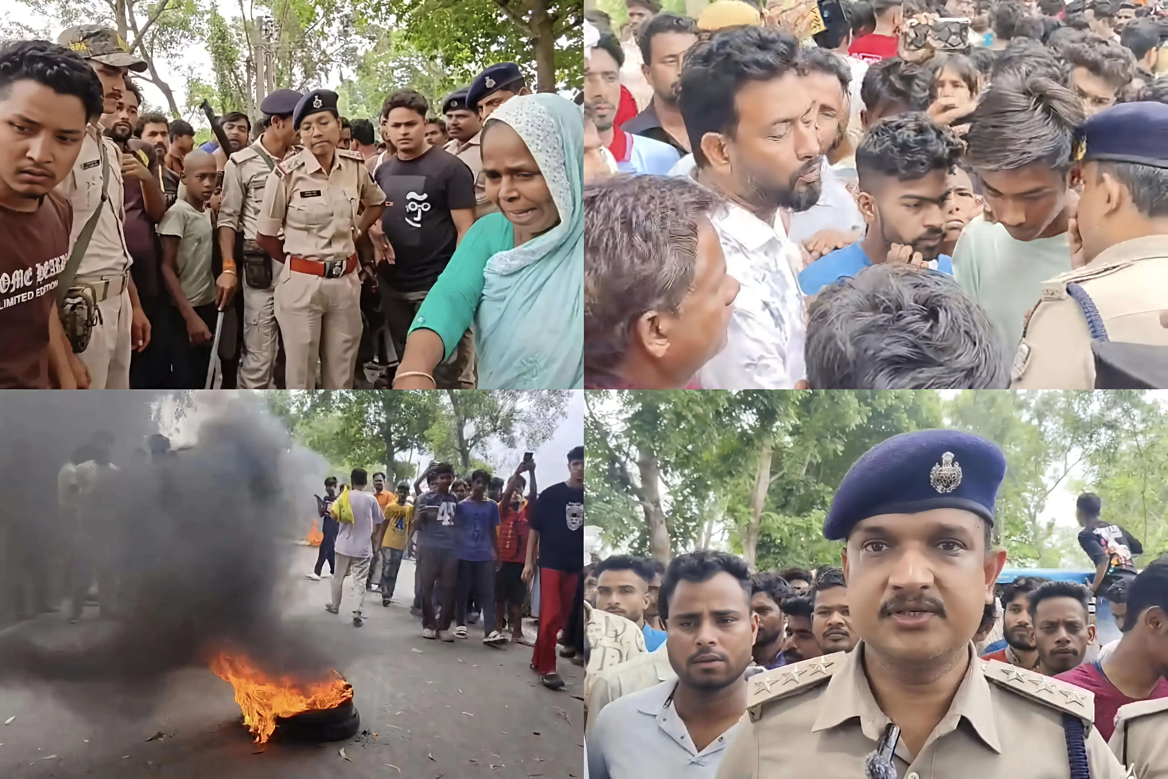 तेज रफ्तार ट्रैक्टर ने बाइक सवार को कुचला, एक की मौत, दो गंभीर