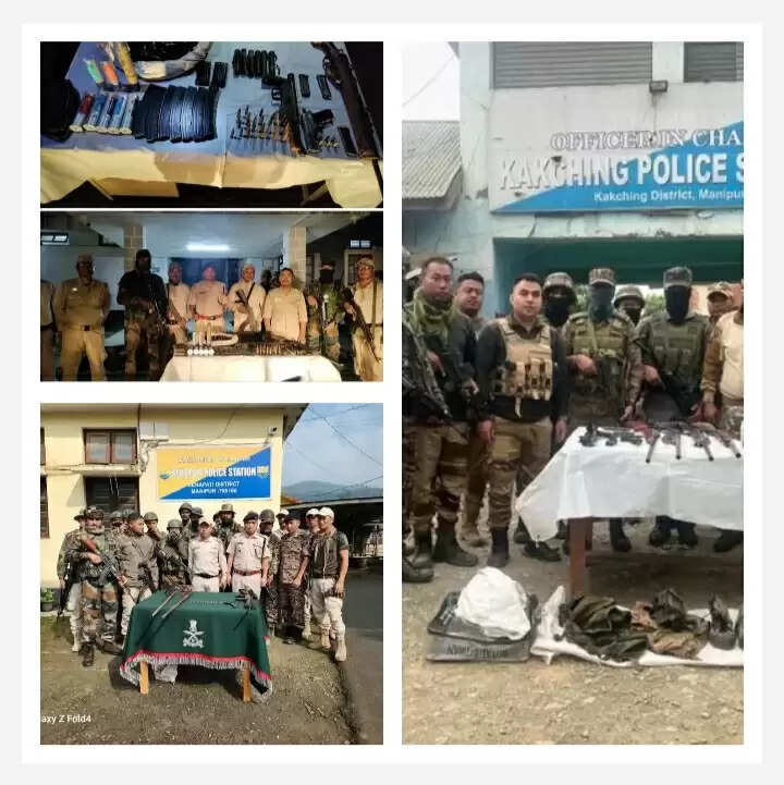 मणिपुर में हथियार और विस्फोटक का जखीरा बरामद