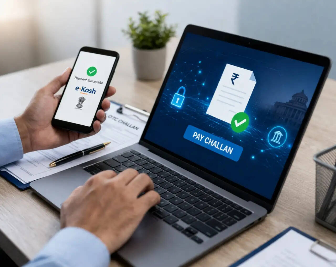 एक अप्रैल से पूरी तरह डिजिटल होगा चालान भुगतान