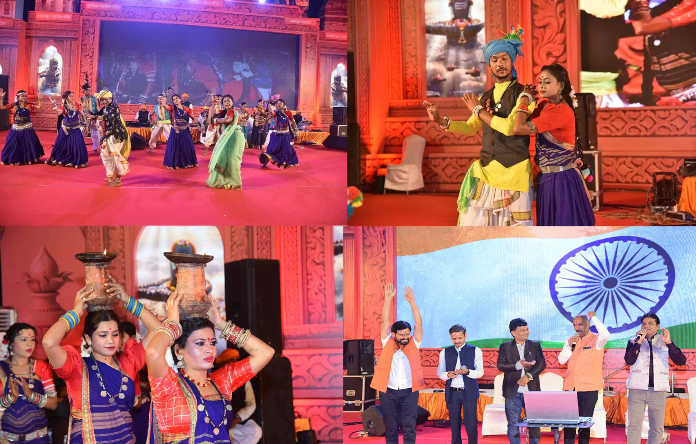 राजिम कुंभ कल्प मेला के मुख्य मंच पर नगरपालिका अध्यक्ष व डीएसपी ने दी देशभक्ति गीतों की प्रस्तुति