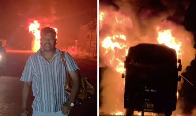 आंध्र प्रदेश : विजयनगरम में चलती बस में लगी आग, ओडिशा के कांग्रेस विधायक सहित 37 यात्री बाल-बाल बचे