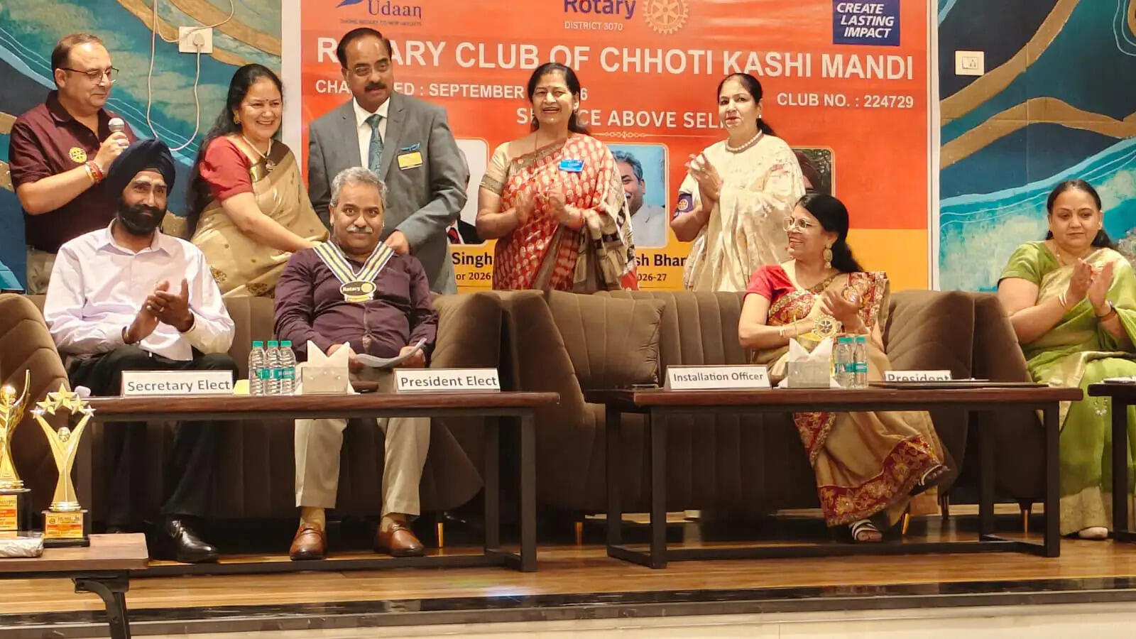 रोटेरियन अखिलेश भारती बनें रोटरी क्लब छोटीकाशी मंडी के अध्यक्ष, जसपाल सिंह को मिला सचिव पद