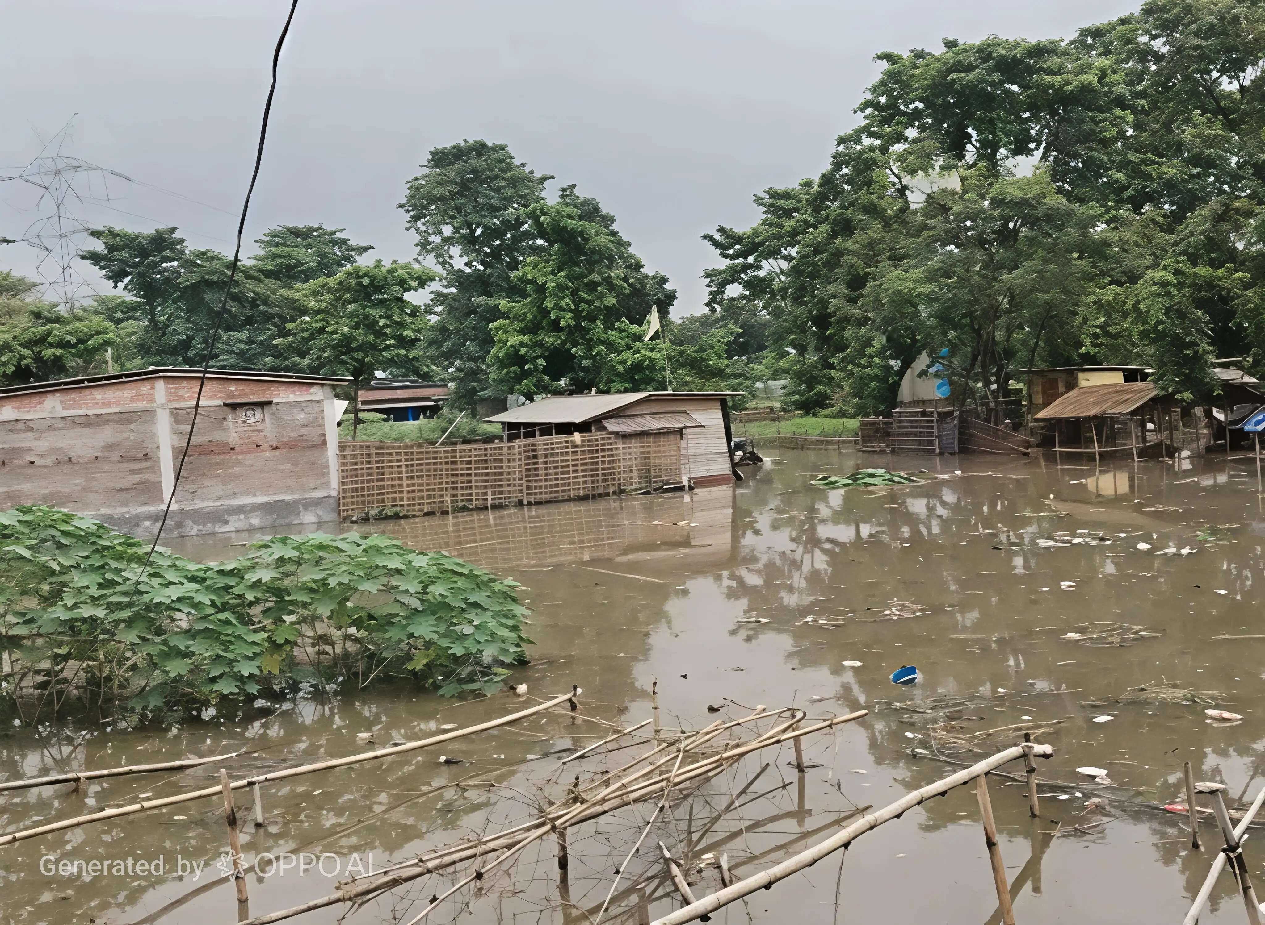 नेपाल में भारी बारिश से उफनाई मेची नदी, सीमावर्ती गांवों पर मंडराया कटाव का खतरा