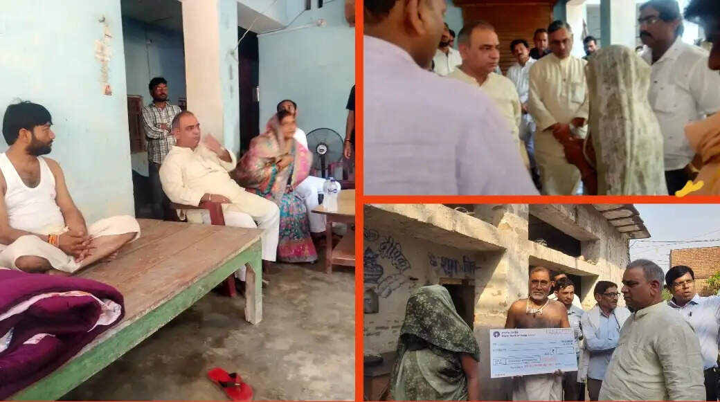 दैवीय आपदा में जान गंवाने वाले दो परिवार से मिले प्रभारी मंत्री अजीत पाल