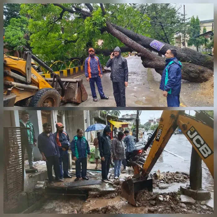बारिश के बीच महापौर ने विभिन्न वार्डों का किया भ्रमण, व्यवस्थाओं का लिया जायजा
