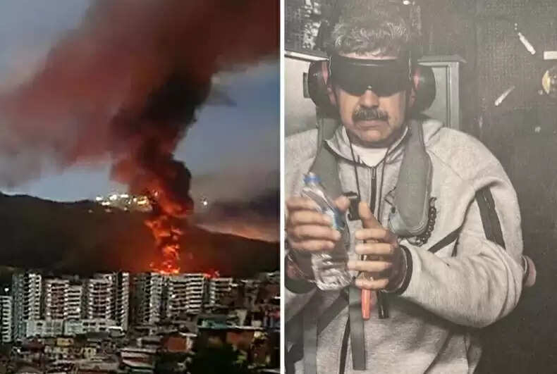 अमेरिकी हमले से दहल गया वेनेजुएला, न्यूयॉर्क मिलिट्री बेस पर रखा गया राष्ट्रपति मादुरो और उनकी पत्नी फ्लोरेस को