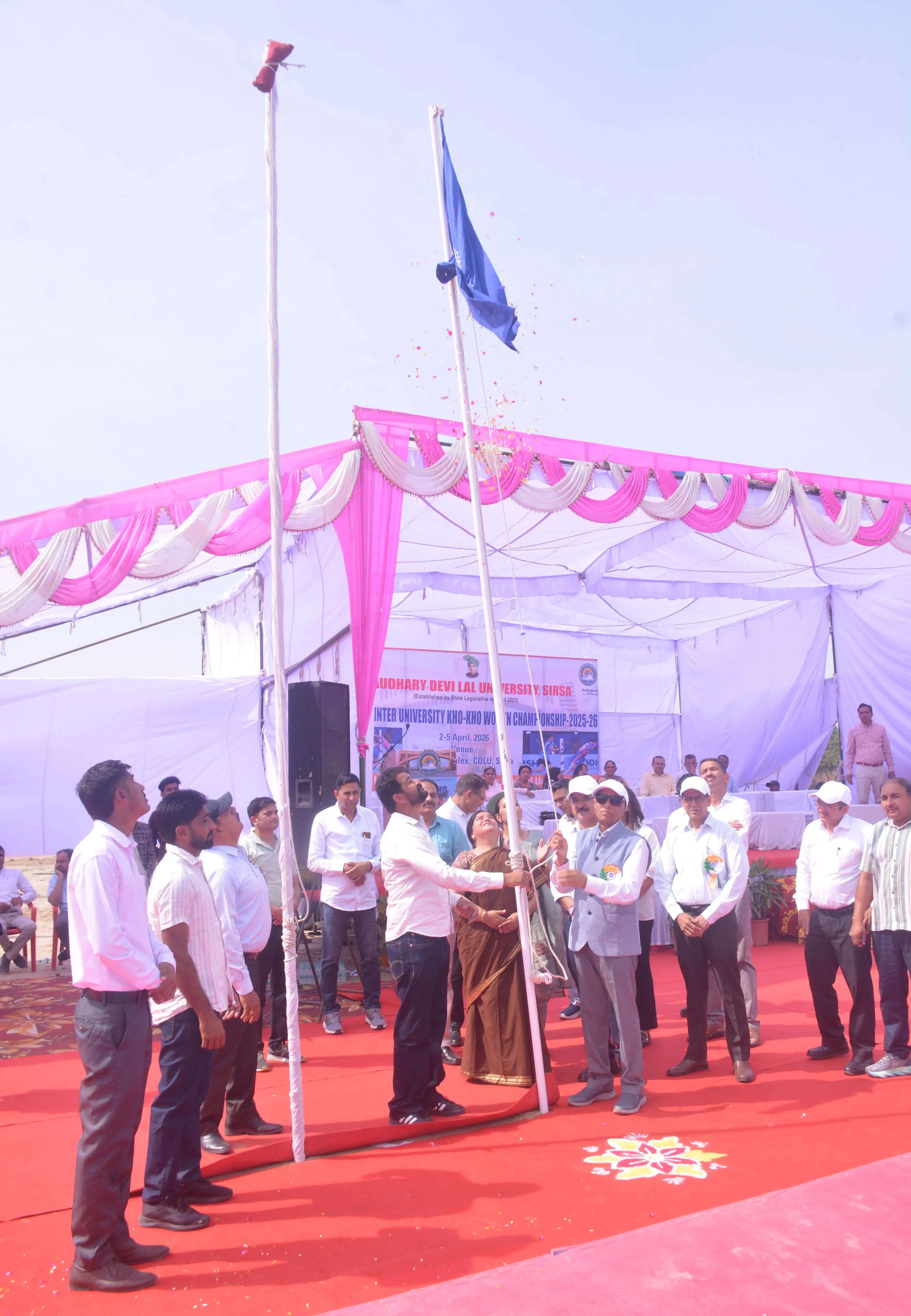 सिरसा: सीडीएलयू में नॉर्थ जोन इंटर यूनिवर्सिटी महिला खो-खो प्रतियोगिता का शुभारंभ