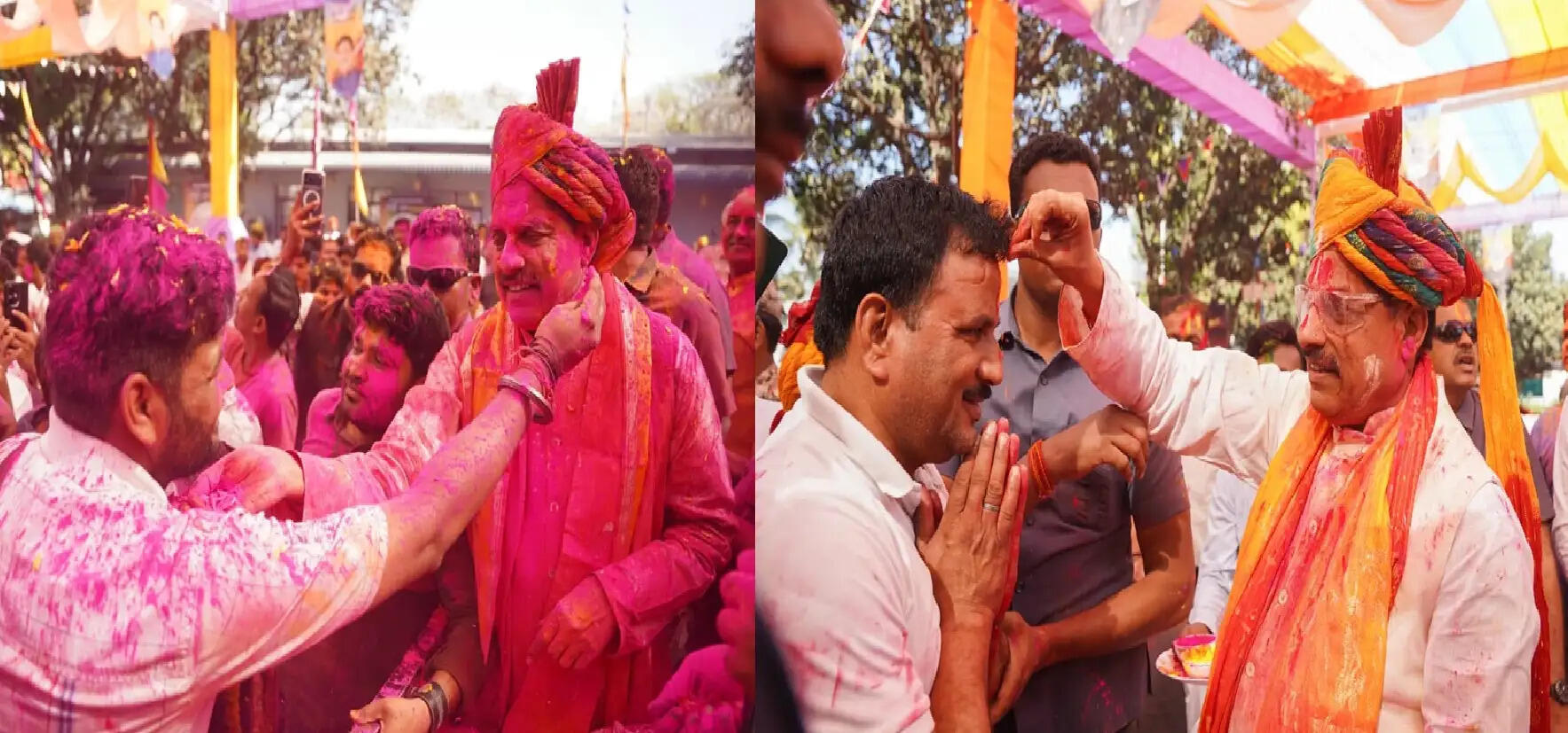 मुख्यमंत्री निवास में रंगों और फूलों की होली, डॉ. मोहन यादव ने कार्यकर्ताओं और आमजन के साथ मनाया उत्सव