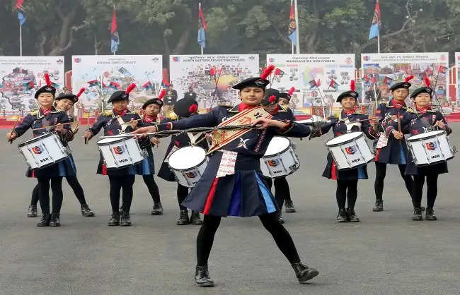 एनसीसी शिविर में पहली बार शामिल हुआ उत्तर पूर्व की 45 लड़कियों का बैंड