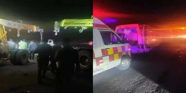 मप्र में भैरुघाट पर भिड़ंत के बाद गहरी खाई में गिरी बस और कार, 4 लोगों की मौत