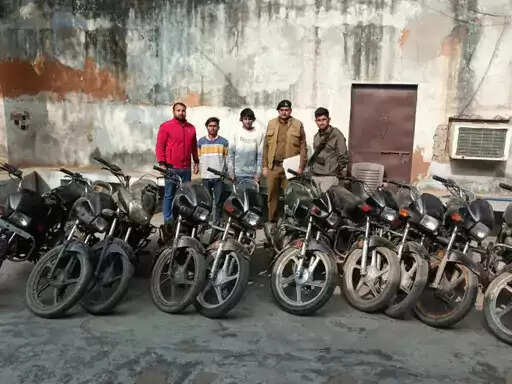 पलवल में दो वाहन चाेर काबू, चोरी की 10 बाइक बरामद