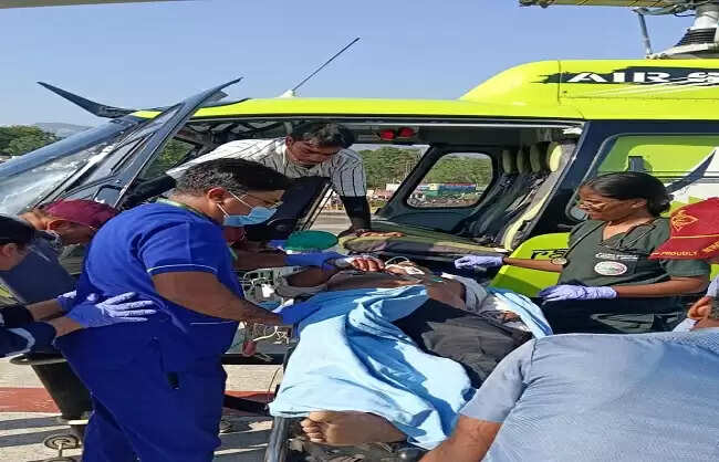 हेली एम्बुलेंस से रुद्रप्रयाग के मरीज की बची जान