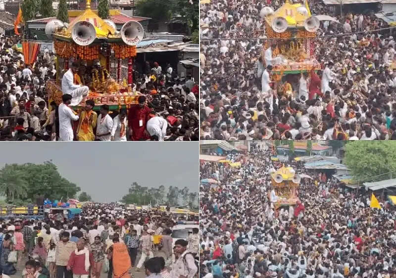 मप्र के मिनी जगन्नाथपुरी मानोरा में निकली भव्य रथयात्रा, 22 फीट रथ पर विराजे भगवान
